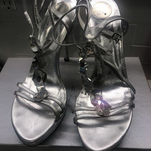 Stuart Weitzman Jewel-Front Evening Sandal